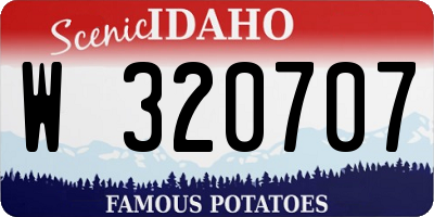 ID license plate W320707