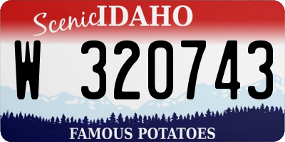 ID license plate W320743