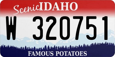 ID license plate W320751