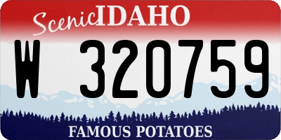 ID license plate W320759