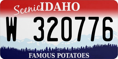 ID license plate W320776