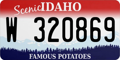 ID license plate W320869