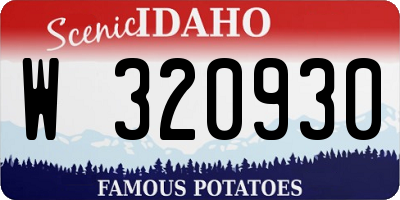ID license plate W320930