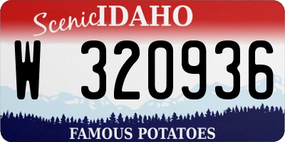ID license plate W320936