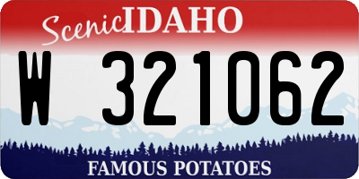 ID license plate W321062