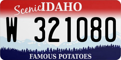 ID license plate W321080