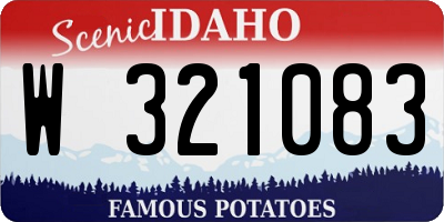 ID license plate W321083