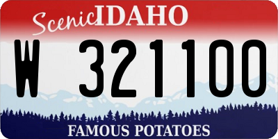 ID license plate W321100