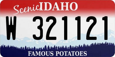 ID license plate W321121