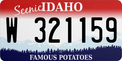ID license plate W321159
