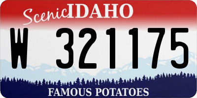 ID license plate W321175