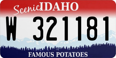ID license plate W321181