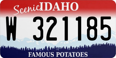 ID license plate W321185