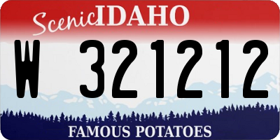 ID license plate W321212