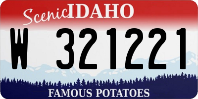 ID license plate W321221
