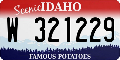 ID license plate W321229
