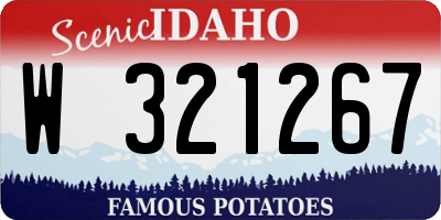 ID license plate W321267
