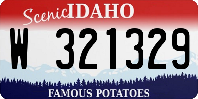 ID license plate W321329