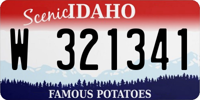 ID license plate W321341