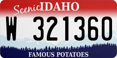ID license plate W321360