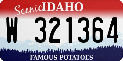 ID license plate W321364