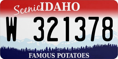 ID license plate W321378