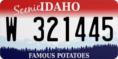 ID license plate W321445