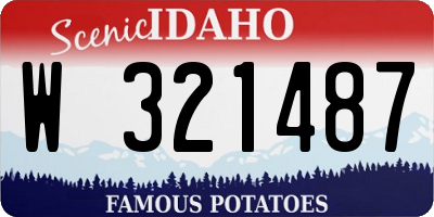 ID license plate W321487