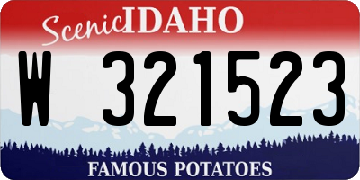 ID license plate W321523