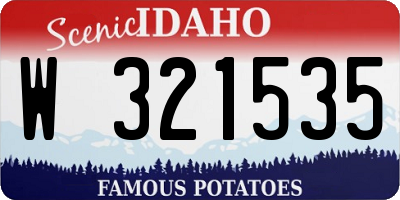 ID license plate W321535