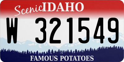 ID license plate W321549