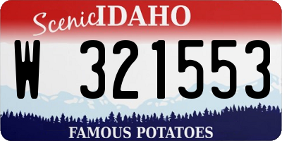 ID license plate W321553