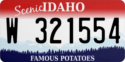 ID license plate W321554