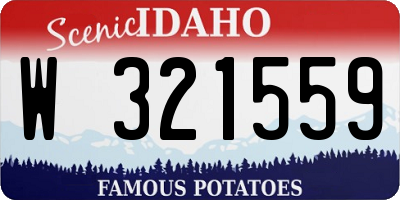 ID license plate W321559