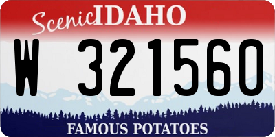 ID license plate W321560