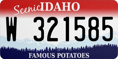 ID license plate W321585
