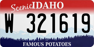 ID license plate W321619
