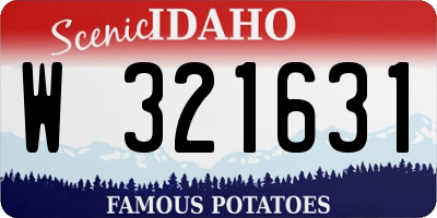 ID license plate W321631