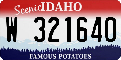 ID license plate W321640