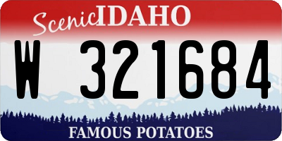 ID license plate W321684
