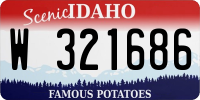 ID license plate W321686