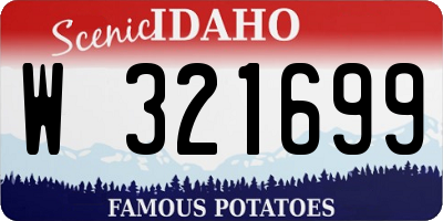 ID license plate W321699