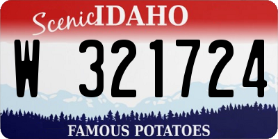 ID license plate W321724