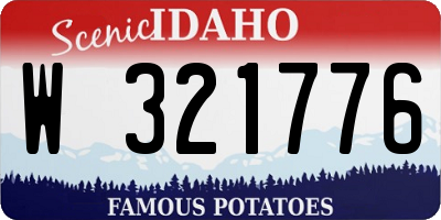 ID license plate W321776