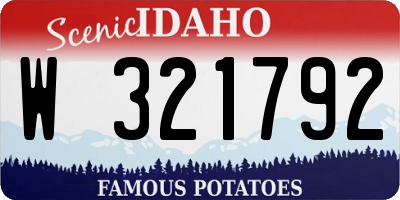 ID license plate W321792