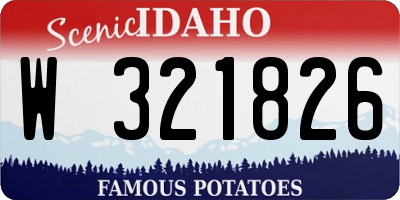 ID license plate W321826