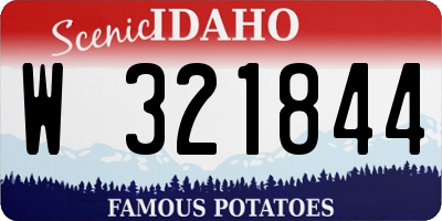 ID license plate W321844