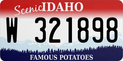 ID license plate W321898