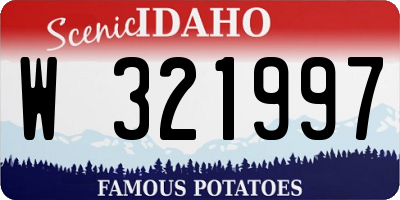 ID license plate W321997