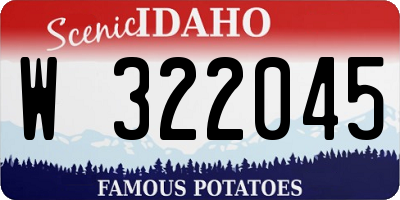ID license plate W322045